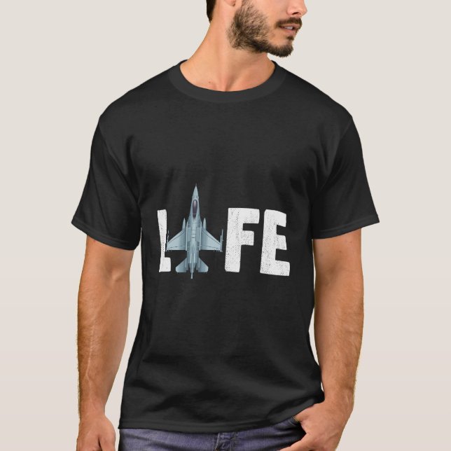 T-shirt Avion Jet Fighter Life (Devant)