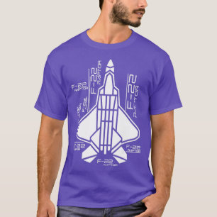 T-shirt Avion Raptor F22 Jet Fighter souvenir et combat