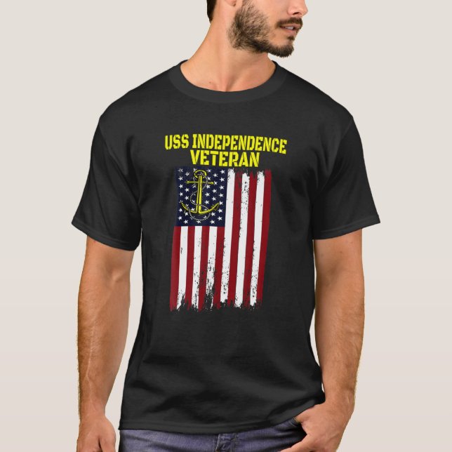 T-shirt Avion USS Independence CV-62 CVA-62 Vet (Devant)