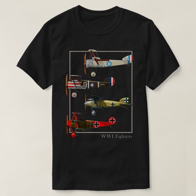 T-shirt Avions de chasse WWI (Design devant)