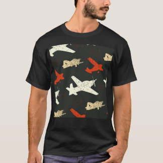 T-shirt Avions vintages Avions Motif de l'aviation