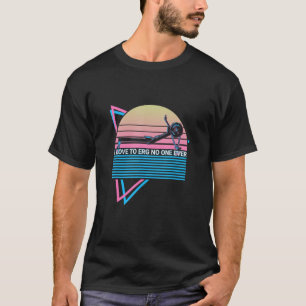 T-shirt Aviron Ligne Bateau Retro J'Aime À Erg Personne Ja