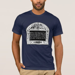 T-shirt Avis de décès anglais élégant du 18e siècle