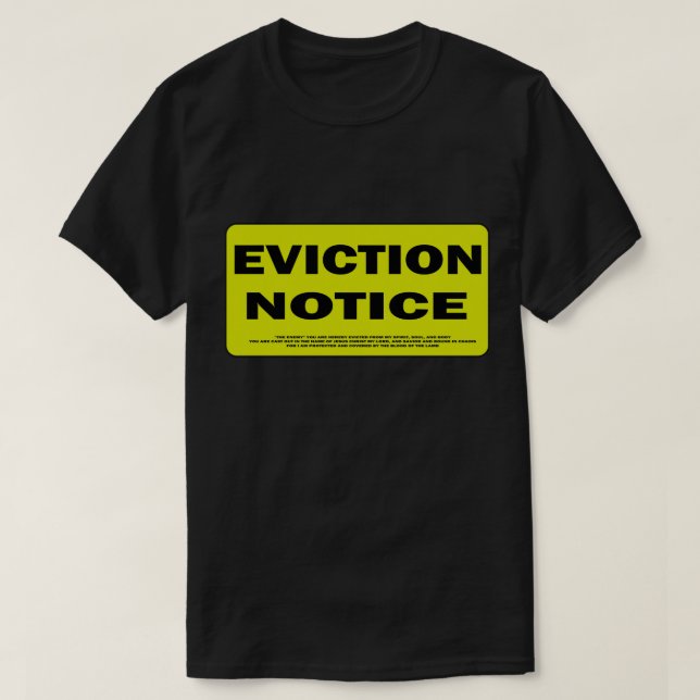 T-shirt avis d'expulsion pour l'ennemi t (Design devant)