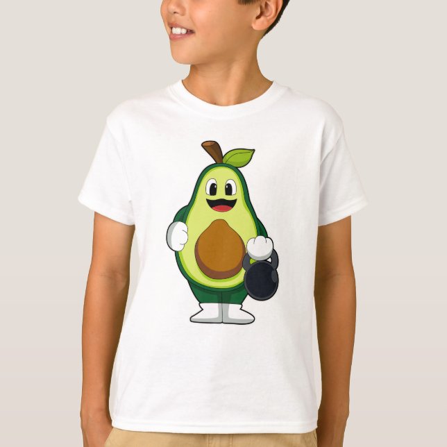 T-shirt Avocado à l'entraînement Strength avec Dumbbells (Devant)