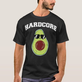 T-shirt Avocado à noyau dur drôle Avocado avec lunettes de