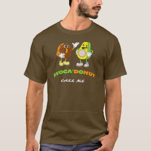 T-shirt avocado aux punis d'avocat de beigne et beignes