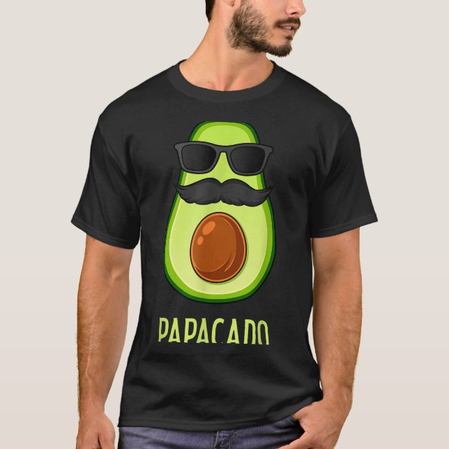 T-shirt Avocado Dad Papacado Funny Daddy Father Avocado  (Devant)