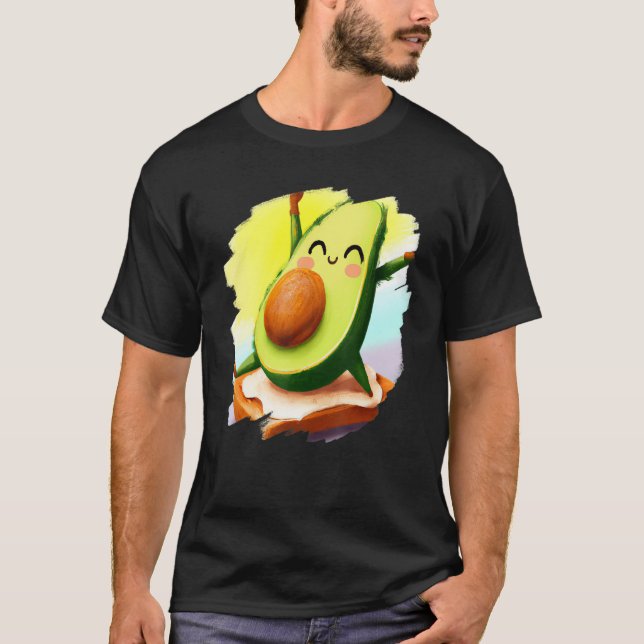 T-shirt Avocado Dancing on Toast Cute Avocado Bread Foodie (Devant)