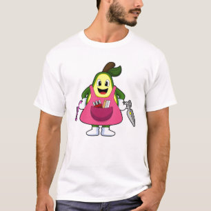 T-shirt Avocado en coiffeur avec ciseaux et comb