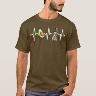T-shirt Avocado English Setter Heartbeat Dog Lover