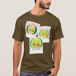T-shirt avocado famille avocat amoureux mignonne avocado