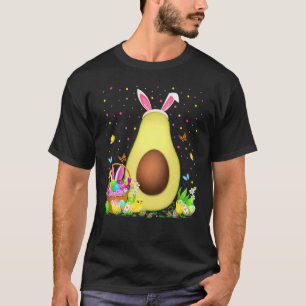 T-shirt Avocado Fruit Easter Oeuf Hunt Bunny Avocado Pâque