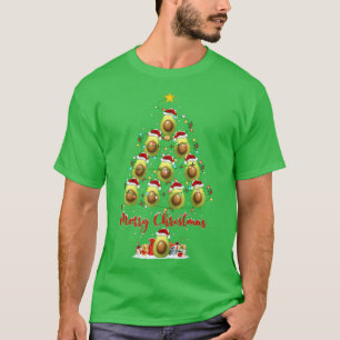 T-shirt Avocado Fruit Lover Matching Père Noël Avocado Chr