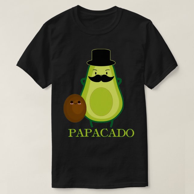 T-shirt Avocado Funny Papacado Papa amp Père (Design devant)
