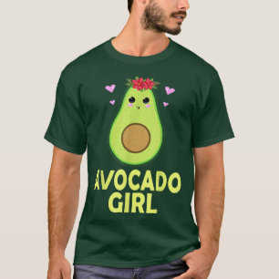 T-shirt Avocado Girl Funny Vegan Dit Pour Les Amateurs D'A