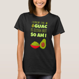 T-shirt Avocado Guacamole Mexicain Extra Guac Food Cinco D