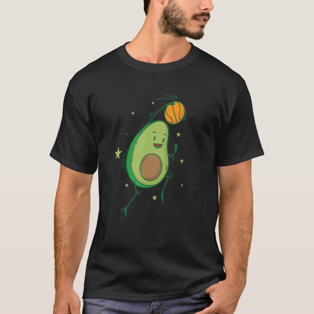 T-shirt Avocado Jouant Au Basket (Devant)