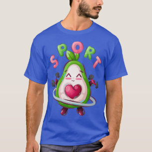 T-shirt Avocado Letx27s Sport Fitness Exercice