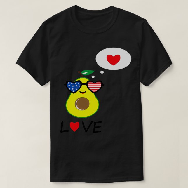 T-shirt Avocado Love 28 (Design devant)