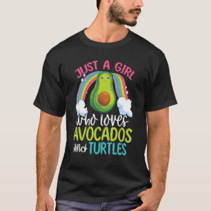 T-shirt Avocado Ocean Animal Girls Femme Turtle