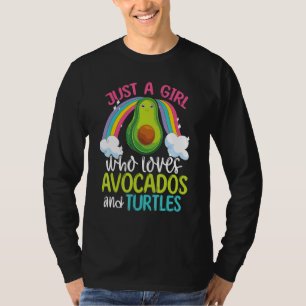 T-shirt Avocado Ocean Animal Girls Femme Turtle
