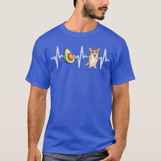 T-shirt Avocado Pembroke Welsh Corgi Heartbeat Dog Lover 