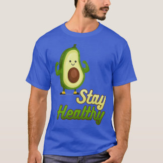 T-shirt Avocado Restez en forme saine Entraînement sain