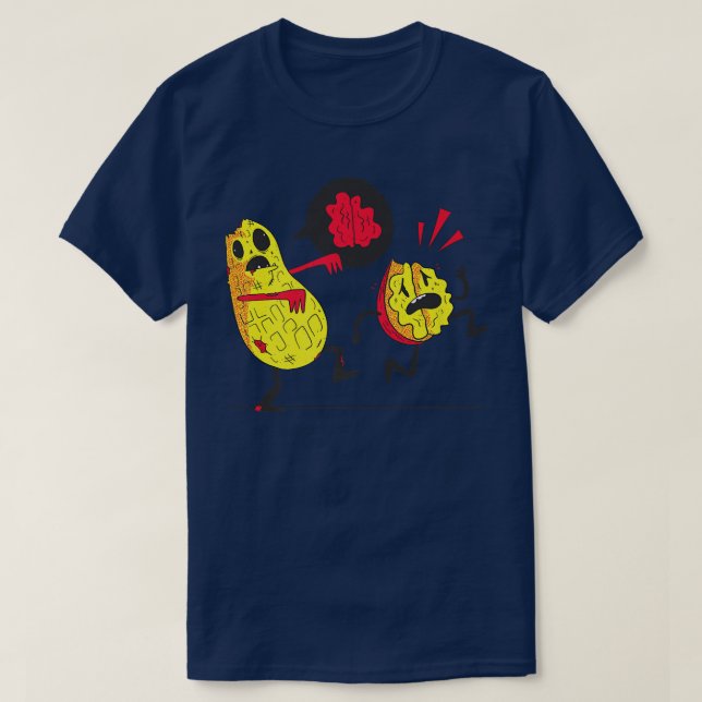 T-shirt avocados zombies marchant (Design devant)