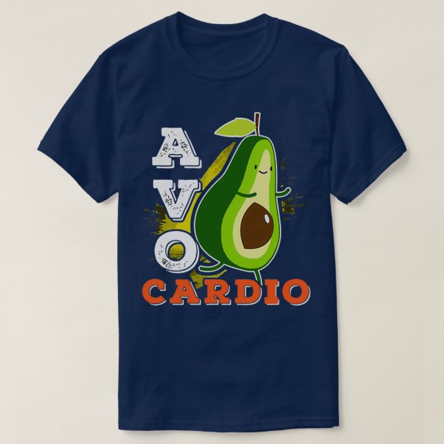 T-shirt Avocardio Avocado Exercice Cardio Exécutant Funny  (Design devant)