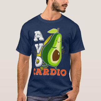 T-shirt Avocardio Avocado Exercice Cardio Exécutant Funny