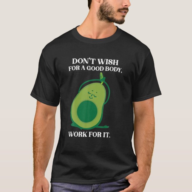 T-shirt Avocardio - Avocado Gym Fitness Cuisine végétarien (Devant)