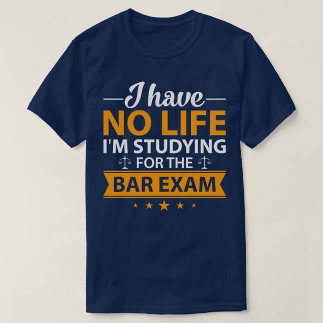 T-shirt Avocat Diplômé de l'examen de droit du Barreau (Design devant)