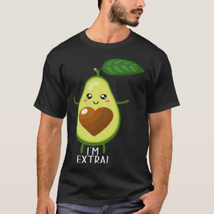 T-shirt Avocat Fruit Sain Guacamole Végétarien Végétalien 