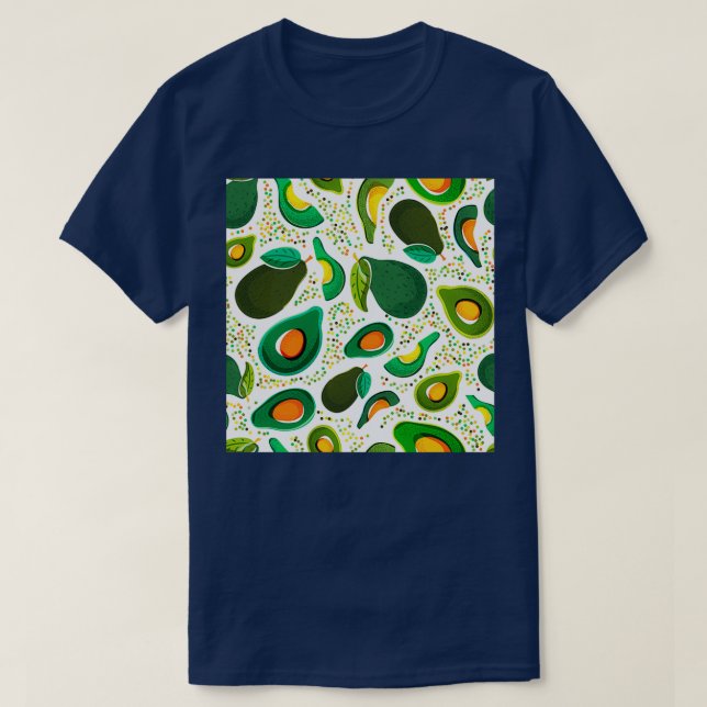 T-shirt Avocat vert frais isolé sur arrière - plan blanc (Design devant)