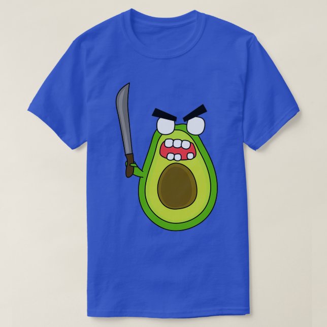 T-shirt avocat zombie en colère (Design devant)