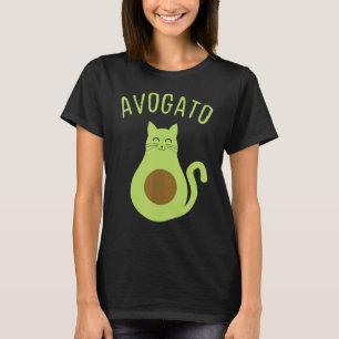 T-shirt Avocato Cute Cat Avocado Vegan Et Cat Kitten