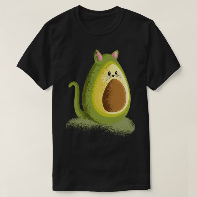 T-shirt Avocato Cute Cat Drôle Avocado (Design devant)