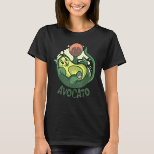 T-shirt Avocato Drôle Mignon Chat Avocat Végétalien Et Ama