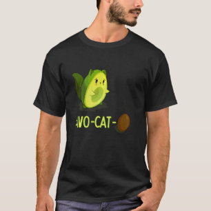 T-shirt Avocato Drôle Mignon Chat Avocat Végétalien Et Cha