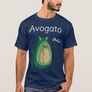 T-shirt Avogato Avocado Chat Amateurs de nourriture