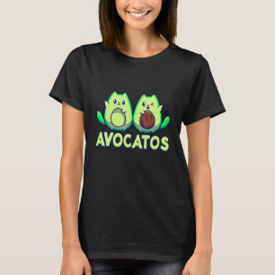 T-shirt Avogato Avocat Chat Végétalien Avocatos Guacamole