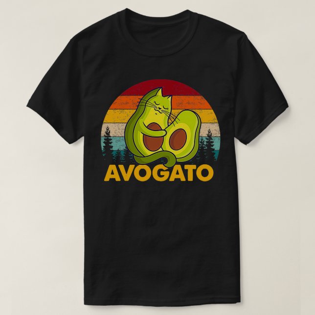 T-shirt Avogato Cat Avocado (Design devant)