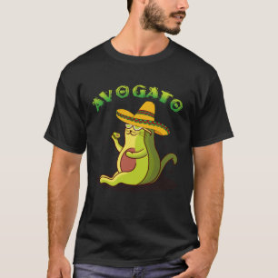 T-shirt Avogato Cat Avocado Cinco de Mayo Cute Cat Mexique
