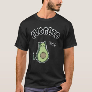 T-shirt Avogato Végétalien Douce Avocat Chat Hola