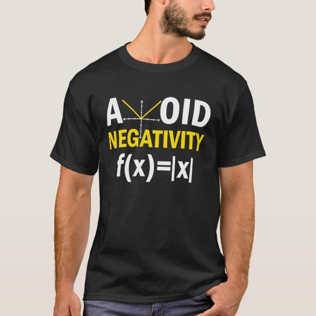 T-shirt Avoid Negativity  Math Pun Equation (Devant)
