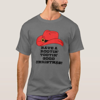 T-shirt Avoir Rootin' Tootin' Bon Noël Drôle Cowboy