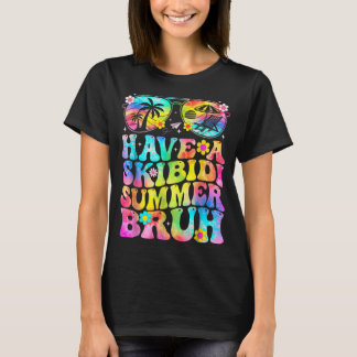 T-shirt Avoir Skibidi Été Bruh Funny Écoles Pour S