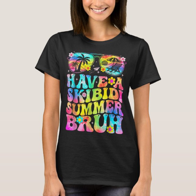 T-shirt Avoir Skibidi Été Bruh Funny Écoles Pour S (Devant)