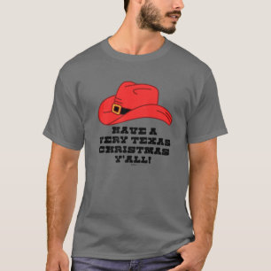T-shirt Avoir Très Texas Noël Drôle Cowboy Santa Hat